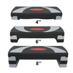 Adjustable Aerobic Step Platform, Workout Stepper With Risers For Home & Gym Fitness Adjustable Aerobic Step Platform, Workout Stepper With Risers For Home & Gym Fitness