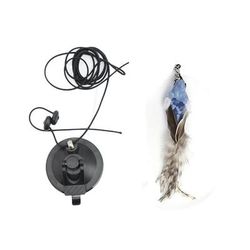 Interactive Cat Toy: Retractable Hanging Door Simulation Bird With Scratch Rope Mouse Fun Self Play For Pets Color: Sucker bird B