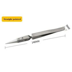 3 Pcs Ceramic Straight Tip Electronic Soldering Tweezers Anti Static, Acid Resistant Precision Tools For PCB DIY Repairs striaght