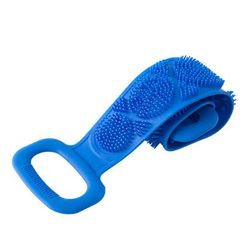 Exfoliating Silicone Wet & Dry Body Scrubber Brush Blue