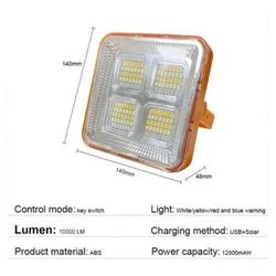20000mAh Portable Solar Lantern LED Tent Light | Rechargeable Emergency Night Market Lamp For Outdoor Camping 10000LM