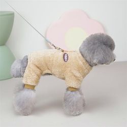 Warm Winter Puppy Jumpsuit: Soft Clothes For Small To Medium Dogs Khaki L