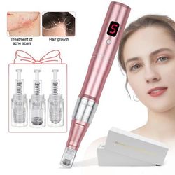 Professional Microneedeling Pen Machine Skin Care Kit 10pcs 12PIN With Box