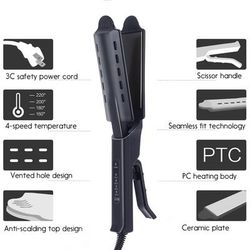 Four gear Temperature Adjustment Ceramic Tourmaline Flat Iron EU