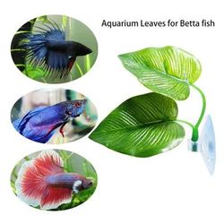 Artificial Aquarium Leaf Plants: Betta Fish Rest & Play Hideout 1