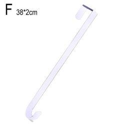 Wreath Hanger: Space Saving Carbon Steel Hook For Door Clamps Holiday Decor Holder, Thin Metal Hook For Garland 30.5x0.6CM WHITE