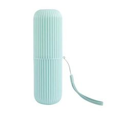 Compact Travel Toothbrush Holder With Toothpaste Container Portable, Hygienic, And Durable For Camping & Outdoor Use blue