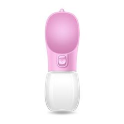 Portable Dog Water Bottle For Small Large Dogs Cat Outdoor Leakproof Walking Drinking Bowls Chihuahua French Bulldog Supplies pink 350ml pc