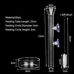 Glass Aquarium Feeder Tube Dish For Shrimp & Snail Feeding 1