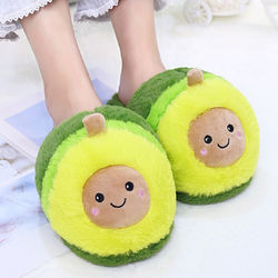 Cute Avocado Slippers For Women & Kids 36