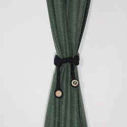 Handmade Magnetic Curtain Tieback With Cotton Rope Strap 5