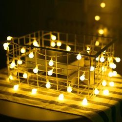LED Ball String Lights For Indoor & Outdoor Dcor Warm