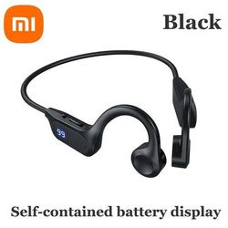 Bone Conduction Wireless Earphones With Mic For Running Swimming And Sport Use black
