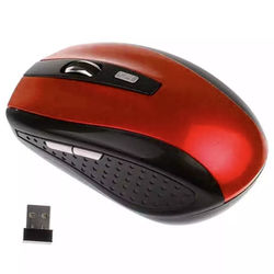 Wireless Optical Mouse For PC & Laptop Red