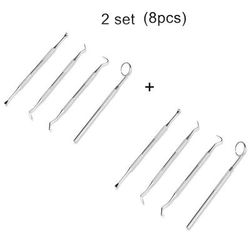 Stainless Steel Dental Hygiene Kit, Tartar Scraper, Plaque Remover, Scaler, Teeth Cleaning Tool Set For Oral Care set 2