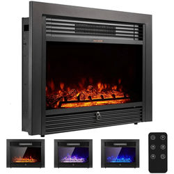 Electric Fireplace Insert 3 Color Flame, 750W 1500W Heater, Remote & Timer, Wall Mounted Recessed Design Electric Fireplace Insert 3 Color Flame, 750W 1500W Heater, Remote & Timer, Wall Mounted Recessed Design