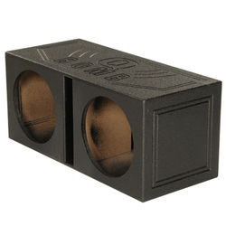 Dual Vented Ported Subwoofer Box With Bedliner Spray, Heavy Duty MDF Enclosure For Deep Bass Dual Vented Ported Subwoofer Box With Bedliner Spray, Heavy Duty MDF Enclosure For Deep Bass