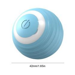 LED Smart Cat Toy: Self Moving Ball For Indoor Cats Automatic Rolling & Bouncing Fun! BLUE1