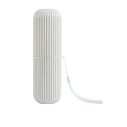 Compact Travel Toothbrush Holder With Toothpaste Container Portable, Hygienic, And Durable For Camping & Outdoor Use white
