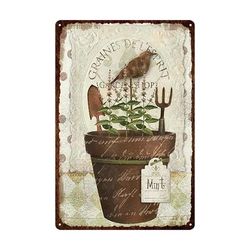 Vintage Flower Metal Tin Signs: Rose, Peony, Lavender Art Plaques For Home Wall Decor Garden Room Retro Poster Gift 3