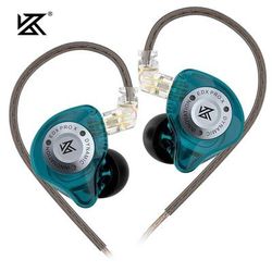 High Fidelity Dynamic Driver Earbuds With Detachable Cable cyan without Mic