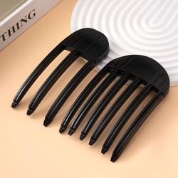 Fluffy Hairpin Curling Bangs Clips Volumizing Hair Root Clips For Women Heatless Hair Roller For Natural Curls black 2 Pcs