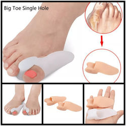 Silicone Gel Toe Separator Corrector Orthotics Straightener Bunion Relief, Soft Toe Spacers For Foot Alignment And Pain big Toe Single Hole