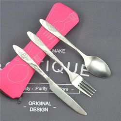 Portable Picnic Set: Washable Tableware With Zipper Travel Cutlery Kit Case Ideal For Camping, Travel, And Household D 3