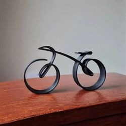 Acrylic Minimal Bicycle Sculpture: Stylish Office & Table Decor Gift 10x6cm