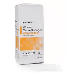 McKesson Gauze Sponge 4 X 4 Inch 12-Ply NonSterile 200 per Pack (440343_CS)