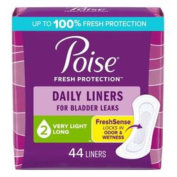 Poise Fresh Protection Bladder Control Pad 8-1/2 Inch Length Light Absorbency Sodium Polyacrylate Core One Size Fits Most (938558_PK)