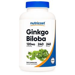 nutricost Dietary Supplement Ginko Biloba 120 mg Strength Capsule 240 Per Bottle (1270262_BT)