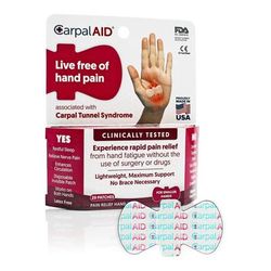 Carpal AID Patch Hand-Based Carpal Tunnel Support Plastic Left or Right Hand Clear Large (1233610_CS)