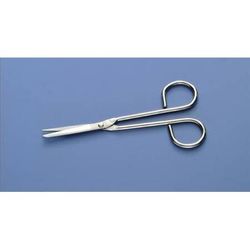 Busse Utility Scissors Nurse 5-1/4 Inch Length Floor Grade Stainless Steel Sterile Finger Ring Handle Angled Sharp Tip / Blunt Tip (168227_CS)