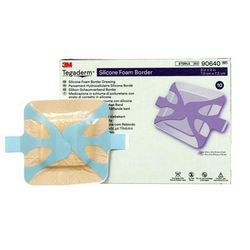 3M Tegaderm Foam Dressing 3 X 3 Inch With Border Film Backing Silicone Adhesive Square Sterile (842344_BX)