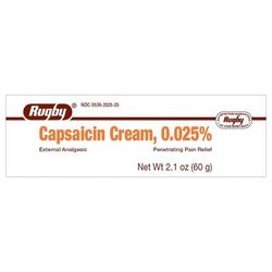 Rugby Topical Pain Relief 0.025% Strength Capsaicin Cream 2.1 oz. (538938_EA)