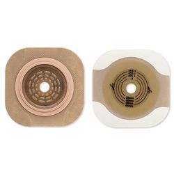 New Image Flat CeraPlus Ostomy Barrier Precut, Extended Wear Adhesive Tape Borders 2-1/4 Inch Flange Red Code 1-3/8 Inch Opening (1195896_BX)