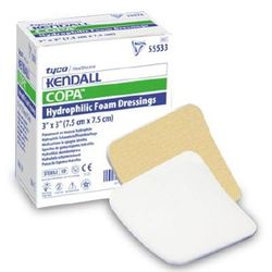 Kendall Foam Dressing 3 X 3 Inch Without Border Without Film Backing Nonadhesive Square Sterile (548561_EA)