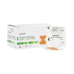 McKesson Adhesive Strip 1.7 X 2 Inch Fabric Fingertip Tan Sterile (466875_CS)