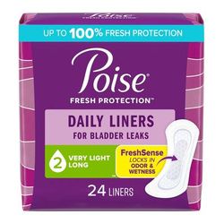 Poise Fresh Protection Bladder Control Pad 8-1/2 Inch Length Light Absorbency Sodium Polyacrylate Core One Size Fits Most (714187_CS)