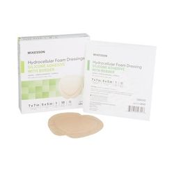 McKesson Foam Dressing 7 X 7 Inch With Border Film Backing Silicone Gel Adhesive Sacral Sterile (886434_EA)
