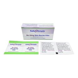 Safe N Simple No-Sting Skin Barrier Wipe 60% / 20% Strength Purified Water / Polyvinylpyrrolidone / Glycerin / Propylene Glycol Individual Packet Ster