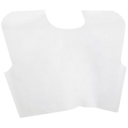 McKesson Exam Cape White One Size Fits Most Front / Back Opening Without Closure Unisex Disposable (906757_CS)