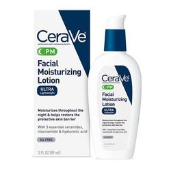 CeraVe PM Facial Moisturizer 3 oz. Pump Bottle Unscented Lotion (1229988_EA)