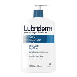 Lubriderm Daily Moisture Hand and Body Moisturizer 16 oz. Pump Bottle Unscented Lotion (1228791_EA)