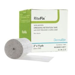 RiteFix Water Resistant Dressing Retention Tape with Liner White 2 Inch X 11 Yard Nonwoven NonSterile (939643_BX)