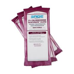 Sage Skin Prep Wipe 2 per Pack Soft Pack 2% Strength CHG (Chlorhexidine Gluconate) NonSterile (550501_PK)