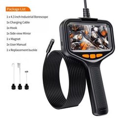 4 Inch LCD Waterproof 1080P Endoscope Borescope Camera With 6 LED Lights 5m 8mm P200