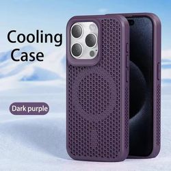 CoolShiel Magnetic Heat Dissipating Case For IPhone 1116 Series dark Purple for Iphone 16pro Max