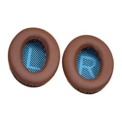 High Protein Leather Replacement Ear Pads For Bose SoundTrue SoundLink Headphones, Soft & Comfortable Cushions brown Blue Mat Lr